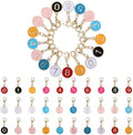 30PCS Colorful Number 0-9 Stitch Markers, Flat Round Number Stitch