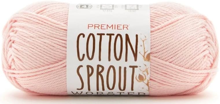 Premier Yarns Cotton Sprout Worsted Medium 3-Pack with Gauge Tool