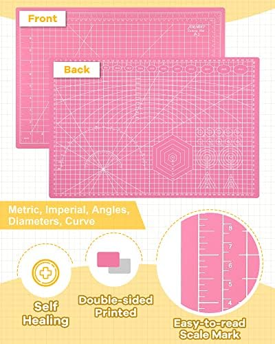 Density-upgraded 18"x12" Self Healing Cutting Mat, Idemeet Rotary