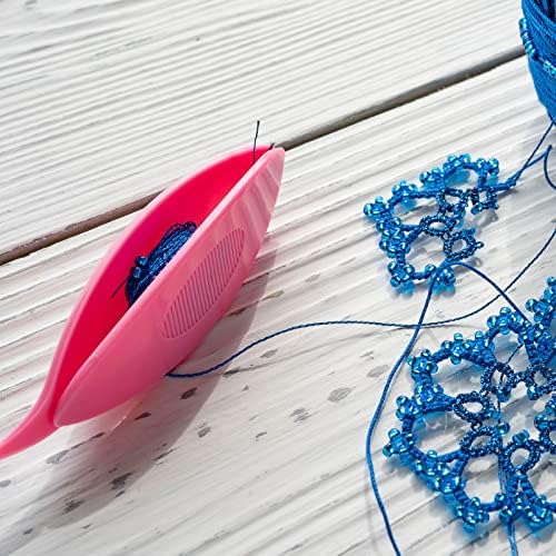 HARFINGTON 5pcs Tatting Shuttles 77x21x11mm 5 Colors Plastic Shuttles