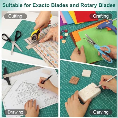 THMINS Self-Healing Sewing Mat, 18" x 24", Green Cutting Mat,A2