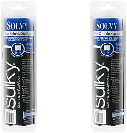 Sulky 12-Inch by 9-Yard Solvy Water Soluble Stabilizer Roll - 2 PACK
