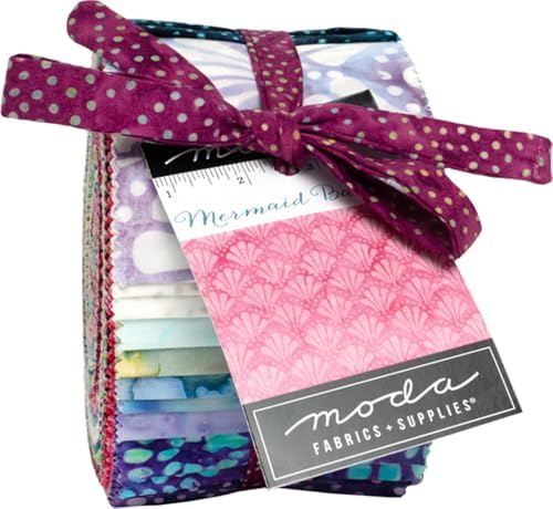 Mermaid Batiks Jelly Roll 40 2.5-inch Strips Moda Fabrics 4390JR