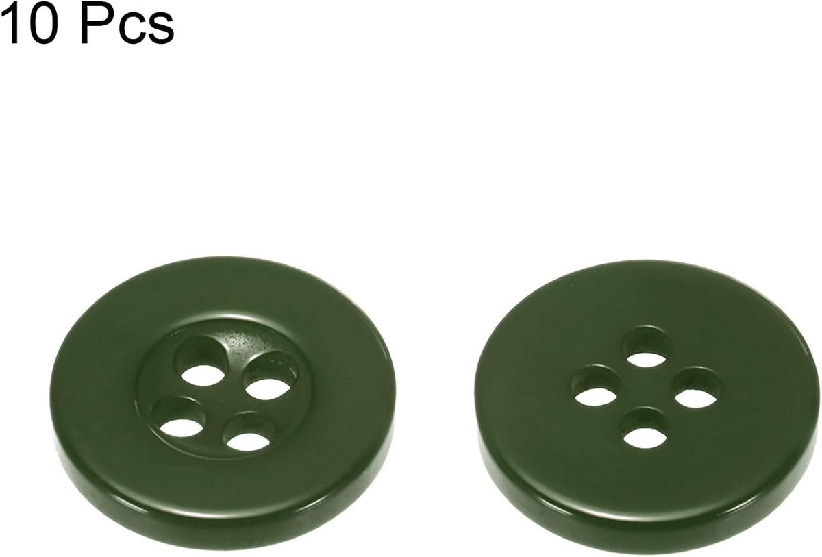 HARFINGTON 10pcs 20L Sewing Buttons 1/2"(12.5mm) Resin Round Flat