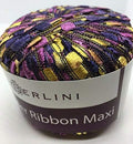 Berlini Ladder Ribbon Maxi Yarn #139 Viking - Purples, Yellow-Gold