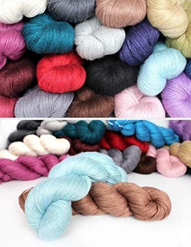 Lotus Yarns Silky Cashmere Fingering Weight Knitting Yarn Skein Shiny