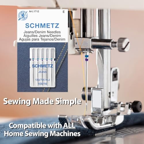 SCHMETZ Jean & Denim Sewing Machine Needles - Precision Needles for