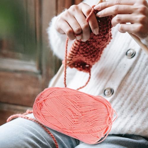 6 Rolls Cotton Crochet Yarn for DIY Knitting Projects, and Scarves