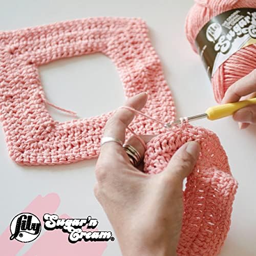 Lily Sugar'n Cream Cotton Yarn for Dishcloths Country Red 6-Pack