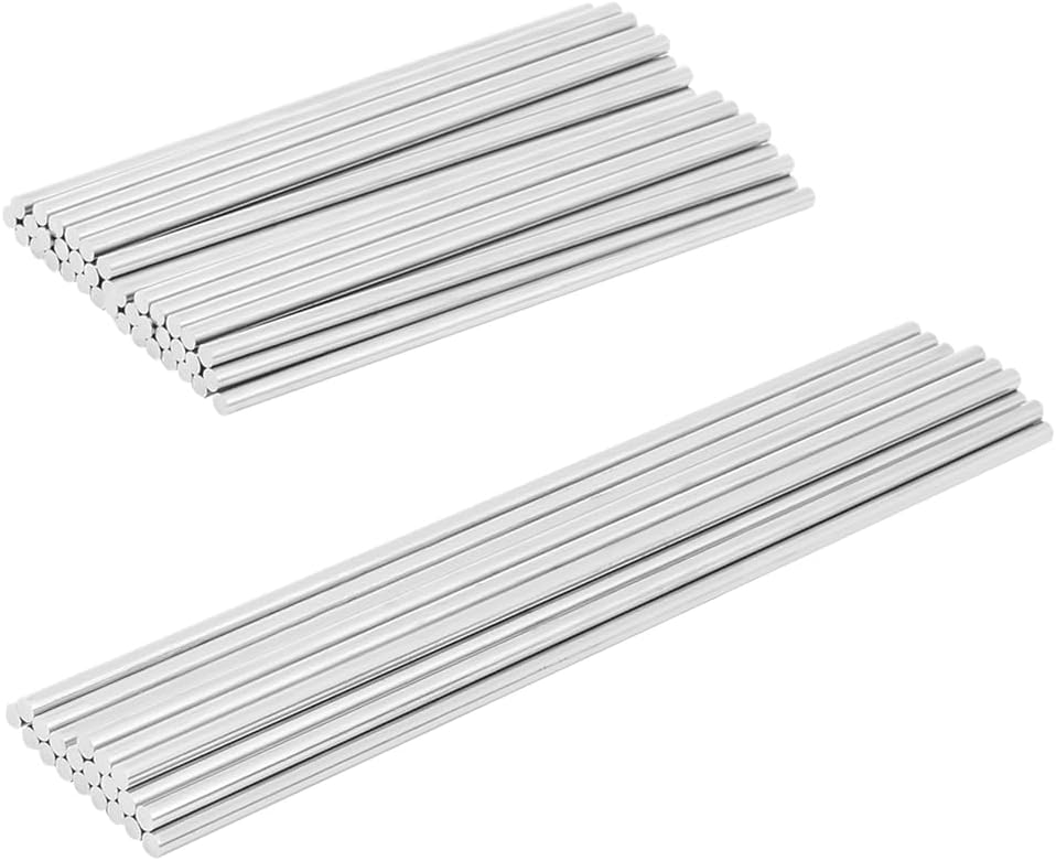 BENECREAT 60Pcs 2 Sizes 304 Stainless Steel Rods, 4inch/6inch Solid