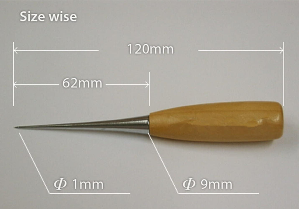 BeeSpring Leather Sewing Awl Wood Handle Drillable Awl Pin Punching