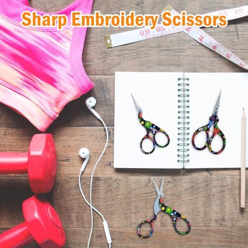AQUEENLY Embroidery Scissors Vintage 2 Pcs Stainless Steel Stork