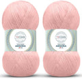 Angora Love Yarn, 2-Skein Pack, Acrylic/Wool, Candy Pink
