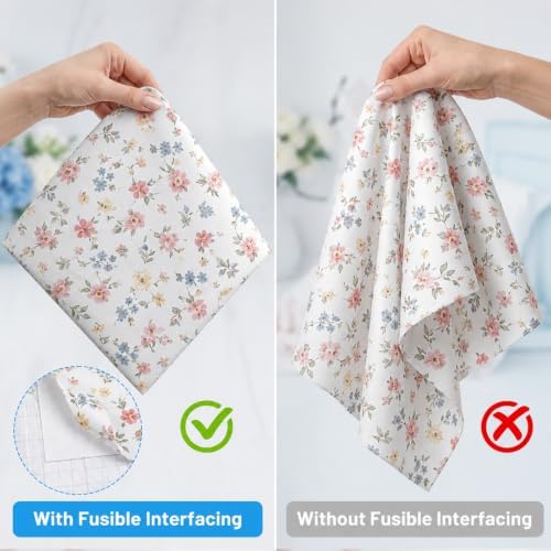 EIHPDEI 48 Inches x 8 yd Fusible Interfacing with 2.5 x 2.5 Inches