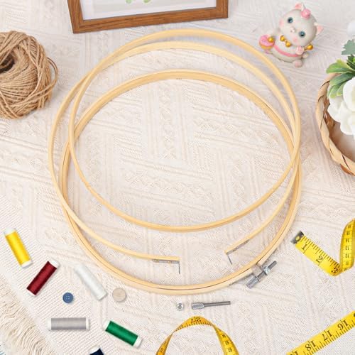 IHDYPPEW 15 Pieces 10 Inch Round Embroidery Hoops, Adjustable Circle