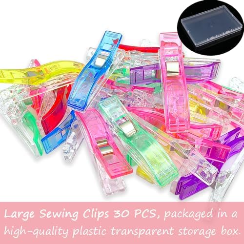 Large Sewing Clips for Fabric and Quilting 30 Pcs, KOLUP Jumbo