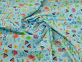 Rose and Hubble Aqua 100% Cotton Poplin Dressmaking Fabric, 45" Wide