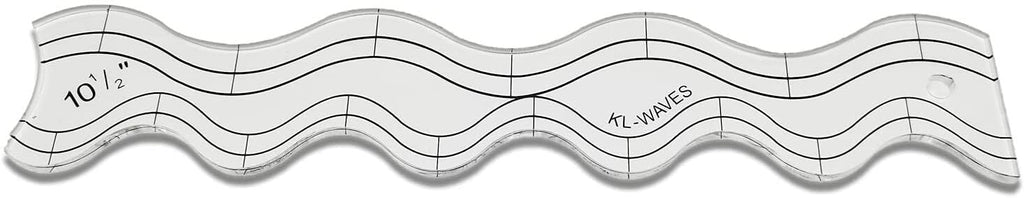 Quilting Ruler and Template Wave Edge Quilter's Ruler for Domestic