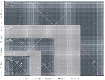 Elan Cutting Mat A1 Gray, Large Self Healing Cutting Mat 24 x 36 Inch