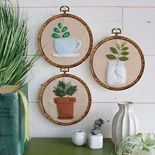4'' Embroidery Hoop for Cross Stitch 3PCS Oval Rings Plus 3PCS Round