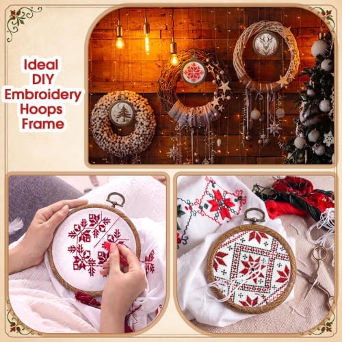 Burbell 15 Pcs 2.4 Inch Round Embroidery Hoops Frame
