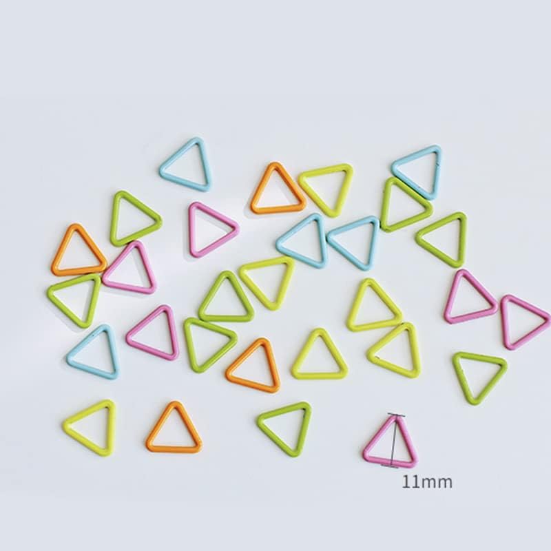 Wonafa 30Pcs Metal Stitch Markers,Triangle Knitting Markers
