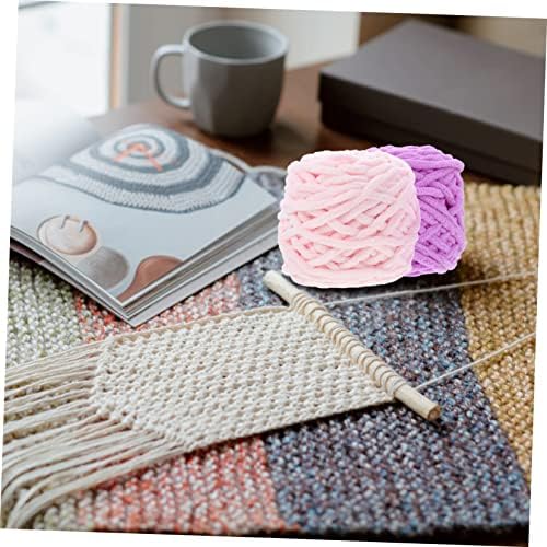 Handmade Knitting Yarn for Crochet Projects, 4 Rolls Cotton Xmas