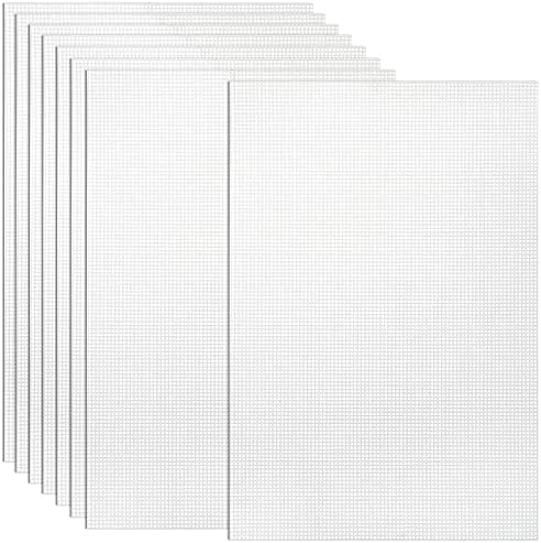 Tosnail 8 Pack 18" x 12" Sheets 7 Count Plastic Mesh Canvas Sheets for