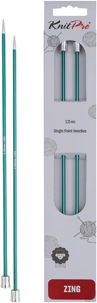 KnitPro Zing Single Pointed Needles 16" (40cm) | US Size 3 (3.25mm)