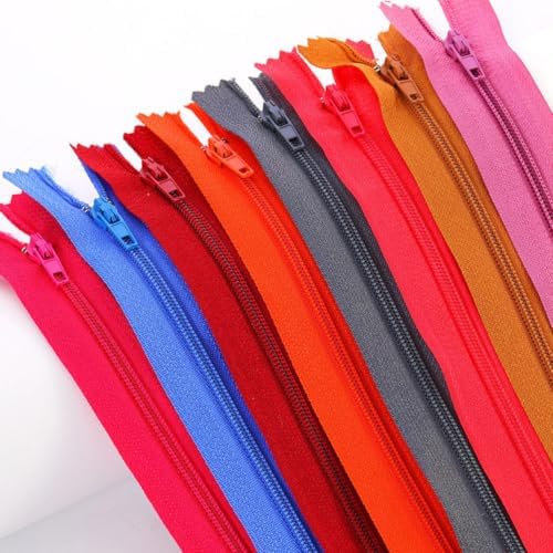 100pcs Colorful Nylon Zippers for Clothing Repair and Sewing