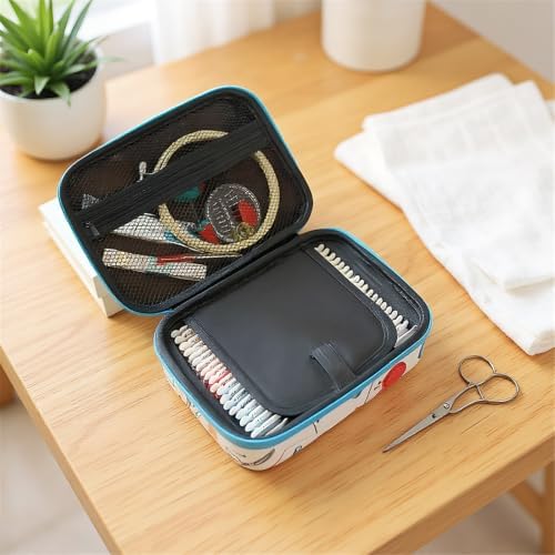 Complete Sewing Kit with Case – 120 Thread Colors, Scissors, Needles