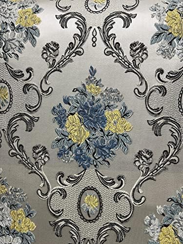 Luxurious Woven Jacquard Majestic Damask Design Heavy Furnishing