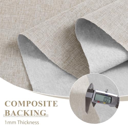 Faux Linen Fabric 58" Wide 1mm Thick Upholstery Fabric 3 Yards 58x108