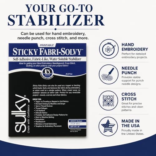 Sulky Sticky Fabri-Solvy Stabilizer 20"X36"