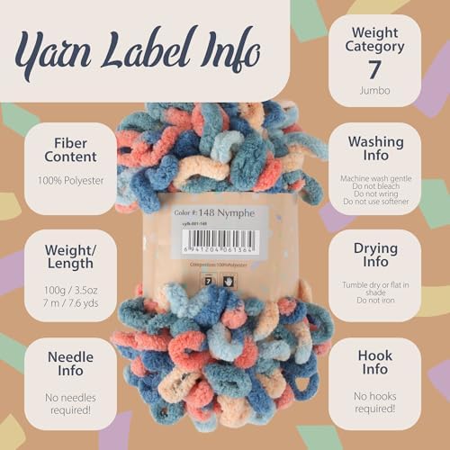 JubileeYarn Fun Finger Loops Yarn - Demeter - 5 Skeins