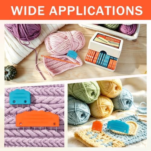 20PCS Knit Blocking Pins Kit, Orange and Blue
