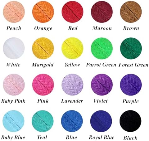 KGS Invisible Zippers for Sewing - 20 Pack 20 Assorted Colors 9 Inch