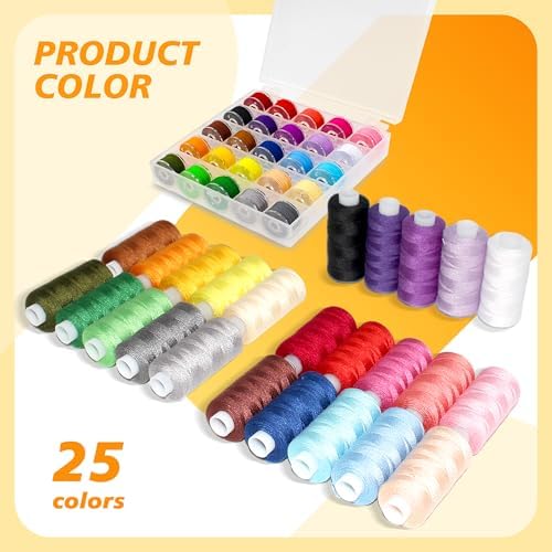 BDS-Home 50pcs 25 Colors Sewing Thread Set