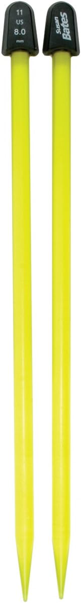 Susan Bates Crystalites Single Point Knitting Needles 10", Size 11/8mm