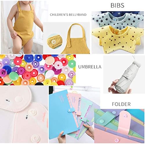 EuTengHao 1440Pcs Plastic Snap Buttons No-Sew Snap Fasteners T5 Snaps