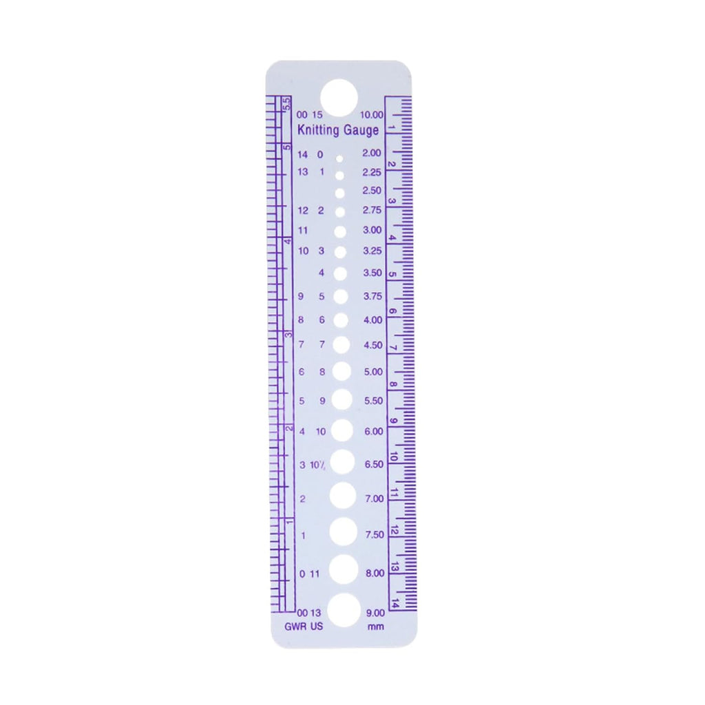 Needle Size Checker with Graduated Gauge, Ruler Purple