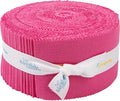 Confetti Cotton Solids Riley Hot Pink Rolie Polie 40 2.5-inch Strips