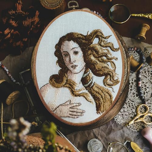 Marvexi 5Pcs Oval Embroidery Hoops 6.3"x9", Vintage Cute Faux Wood