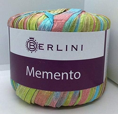 Berlini Memento Ribbon Yarn #128 Touch of Spring - Pale Green Blue