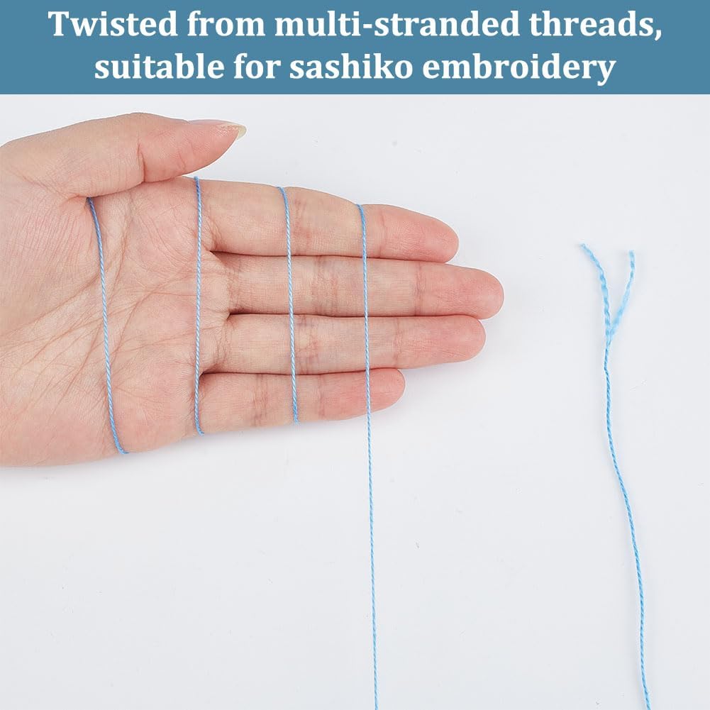 4 Pcs Sashiko Thread Sashiko Skein 4 * 100M(109 yds) Pure Cotton