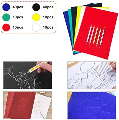 120pcs A4 Transfer Paper with 5pcs Embossing Stylus,Tracing Paper Copy