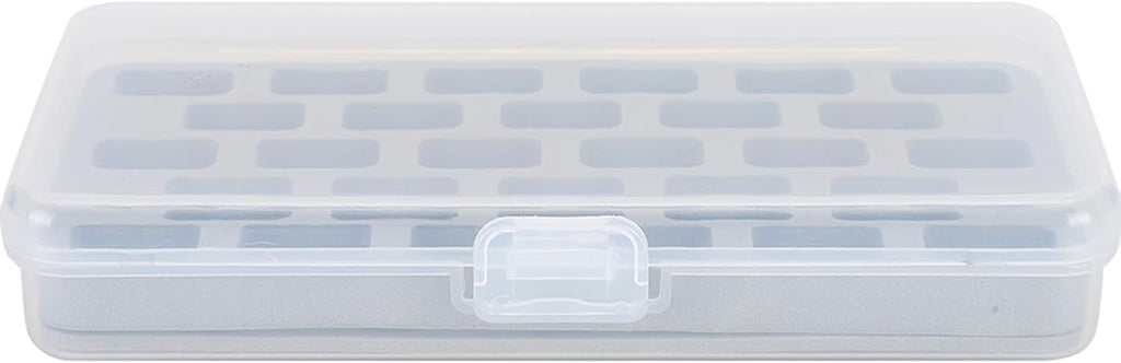 FRELEAN Bobbin Box, 28 Slots Empty Spools Organizer, Plastic Thread