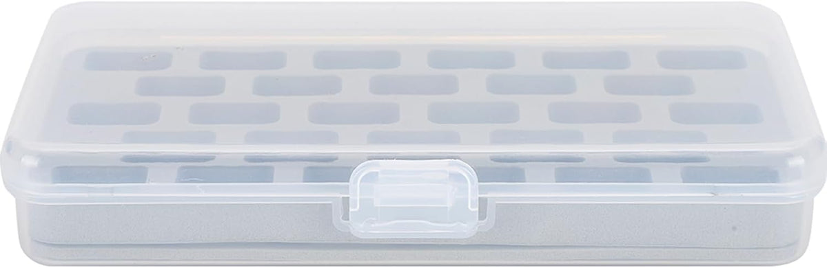 FRELEAN Bobbin Box, 28 Slots Empty Spools Organizer, Plastic Thread