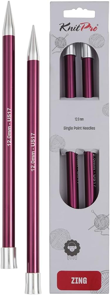 KnitPro Zing Single Pointed Needles 14" (35cm) | US Size 17 (12mm)