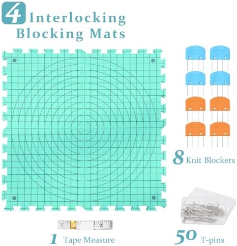 Yarniss Blocking Mat for Knitting & Crochet, 12.6" x 12.6"